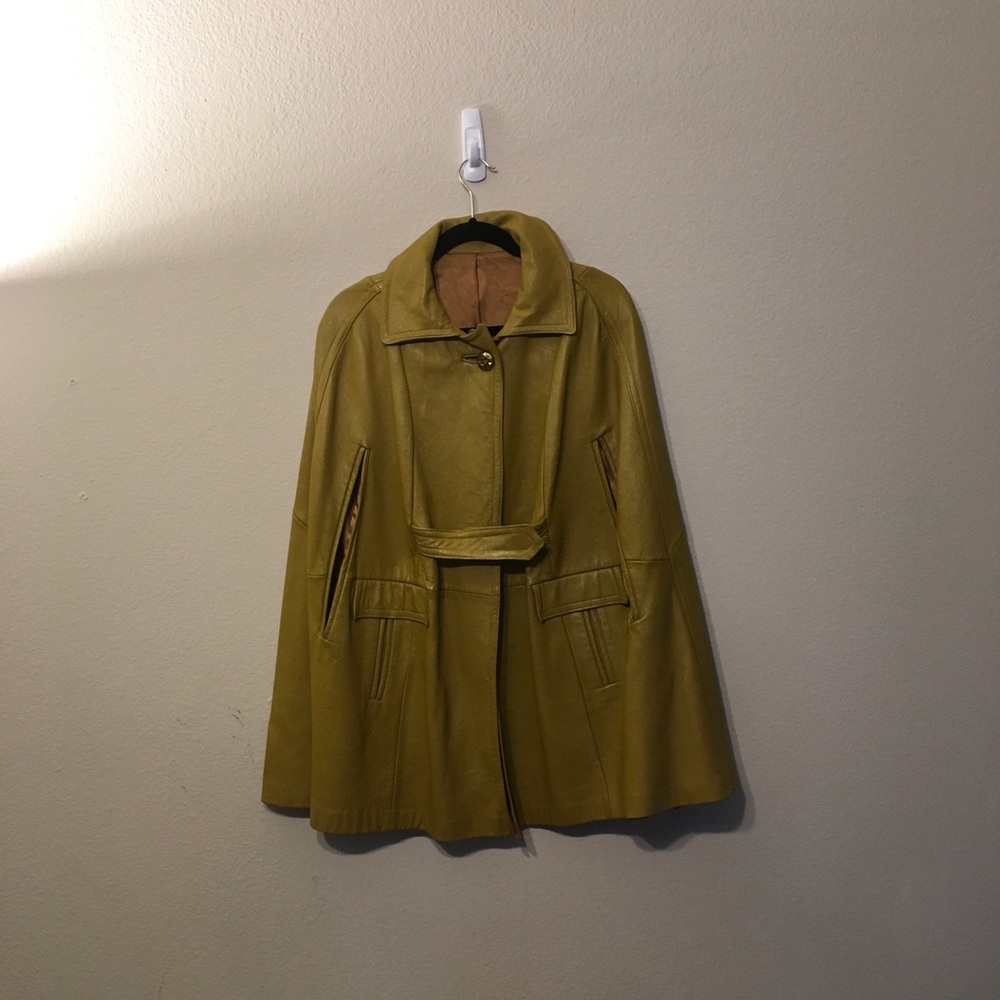 Mustard Leather Cape